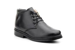 Botines Hombre Piel Negro Borreguillo  Calidad ref. 220b