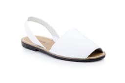 Menorquinas Ibicencas Mujer Piel Blanco Planta Acolchada Menorquinas ref. 6700