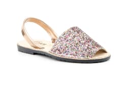 Ibicencan Menorquinas Women Glitter Platinum Multi Padded Upper Menorquinas ref. 6700