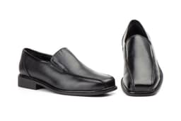 Zapatos Hombre Piel Negro Elásticos Calidad ref. 1216