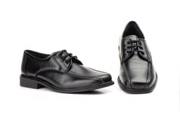 Zapatos Hombre Piel Negro Cordones Calidad ref. 1217