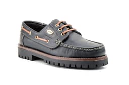 Kiowa Men's Shoes Black Leather Lace-Up Nautical Élégance ref. 802