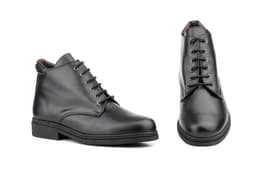 Botín Hombre Piel Negro Cordones Suela Cosida Ibérico ref. 1156