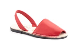Menorquinas Ibicencas Mujer Piel Rojo Planta Acolchada Menorquinas ref. 6700