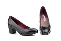 Zapatos Salón Mujer Piel Napa Negra Tacón Ancho Morxiva ref. MX-923