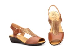 Women's Leather Wedge Sandals Alto Estilo ref. 305