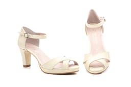 Sandalias Mujer Piel Beige Tacón y Plataforma Annora ref. 3028