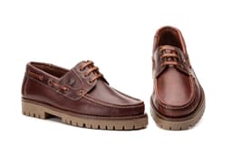 Men's Brown Leather Boat Shoes Ibérico ref. 8802