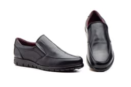 Zapatos Hombre Piel Negro Elásticos Ibérico ref. GI-17003