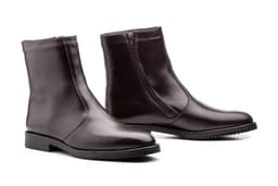 Botines Hombre Piel Marrón Cremallera Boreguillo Pelo Nikkoe ref. 2040