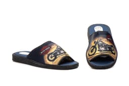 Men's Navy Moto House Slippers Calzados Chachi ref. ZCH-863