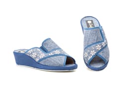Women's Sneakers Blue Wedge Elastic Ludiher ref. LD-145