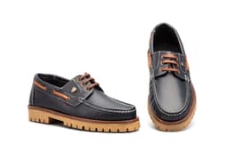 Men's Navy Leather Boat Shoes Ibérico ref. 8802