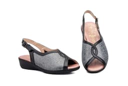 Women's Black Leather Sandals Otras marcas ref. 496