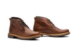 Botín Hombre Piel Camel Cordones Route 83 ref. R83-T110