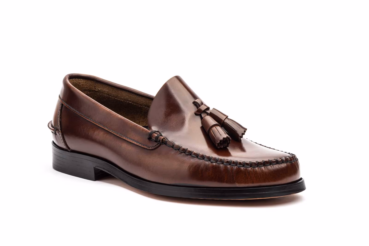 Zapatos Hombre Piel Golden Marrón Suela de Cuero Castellanos Castellanos JAM ref. 1004