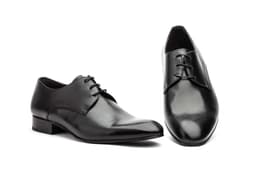 Zapatos Hombre Piel Negro Suela de Cuero Nikkoe ref. NK-3249