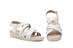 Sandalias Mujer Piel Blanco Calzados Bailen ref. BL-834