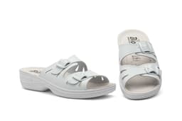 Women's White Leather Clogs with Buckles BioUp BioUp ref. TS-565