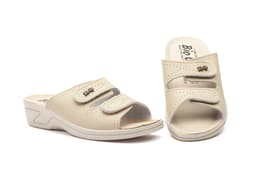 Women's Beige Leather Clogs Velcro BioUp BioUp ref. TS-975