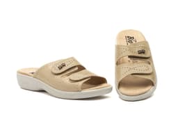 Women's Beige Leather Clogs Velcro BioUp BioUp ref. TS-475