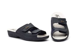 BioUp Blue Leather Women's Clogs with Velcro BioUp ref. TS-481