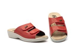 Women's Red Leather Clogs Velcro BioUp BioUp ref. TS-475