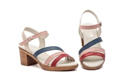 Women's Multicolor Leather Sandals Cutillas ref. CT-877