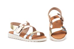 Women's Leather Sandals with Metal Details Calzados DSD ref. DSD-10090