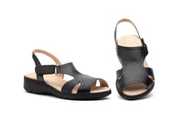 Women's Leather Sandals Black Otras marcas ref. 3554