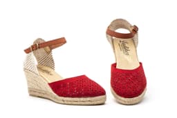 Alpargata Yute Mujer Rojo Láser Ludiher ref. 3077