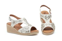 Women's Sandals Leather Ice Wedge Gel JAM ref. 7978