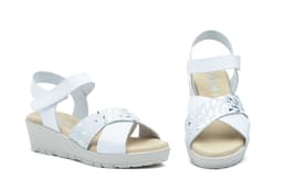 Women's White Leather Sandals JAM ref. 3136