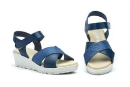 Women's Navy Leather Sandals JAM ref. 3135