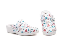 Women's Leather Printed Clogs Dentist BioUp ref. TS-328