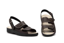 Sandalias Hombre Piel Testa Marrón Velcro BioUp ref. TS-680/S