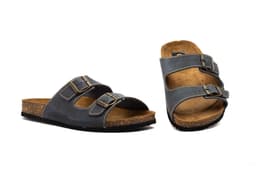 Sandalias Bio Hombre Piel Marino Hebillas Otras marcas ref. 7378 BIO