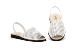 Women's Menorquinas White Leather Otras marcas ref. 6702