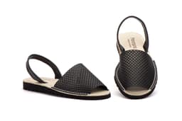 Women's Menorquinas Black Leather Otras marcas ref. 6702