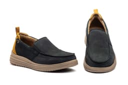 Men's Navy Blue Nubuck Leather Boat Shoes Route 83 ref. RS24201-17