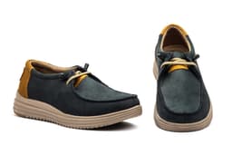 Men's Boat Shoes Navy Nobuck Leather Lace-up Route 83 ref. RS24201-16