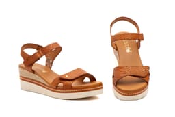 Sandalias Mujer Piel Cuero Cuña Encantto ref. 36095