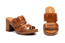 Sandalias Mujer Piel Cuero Tacón Encantto ref. 67458