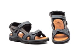 Sandalias Hombre Piel Keloil Marino Gris Morxiva Morxiva ref. MX-7041