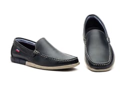 Men's Navy Leather Boat Shoes Route 83 Route 83 ref. R83-902