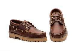 Men's Brown Leather Boat Shoes Riverty ref. RV-1000