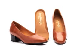 Zapatos Mujer Piel Cuero Tacón Par y Medio ref. 1631