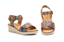 Sandalias Mujer Piel Multi Cuero Alto Estilo ref. AE-1650