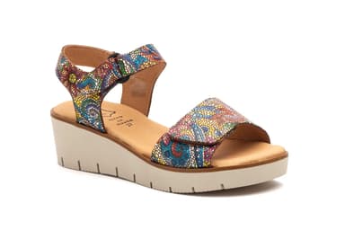 Sandalias Mujer Piel Multi Cuero Alto Estilo ref. AE-1650