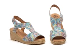 Sandalias Mujer Piel Multi Blanco Alto Estilo ref. AE-306